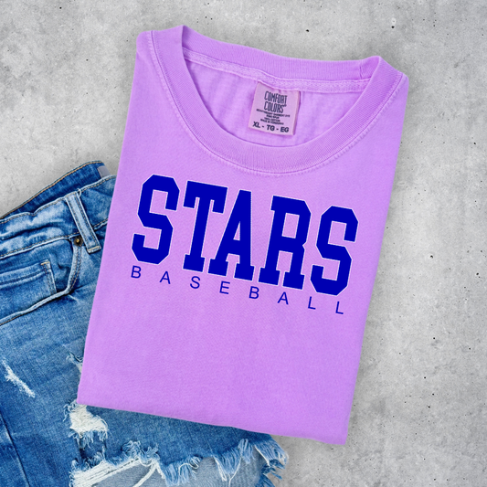 STARS baseball (Neon Violet)T-shirt