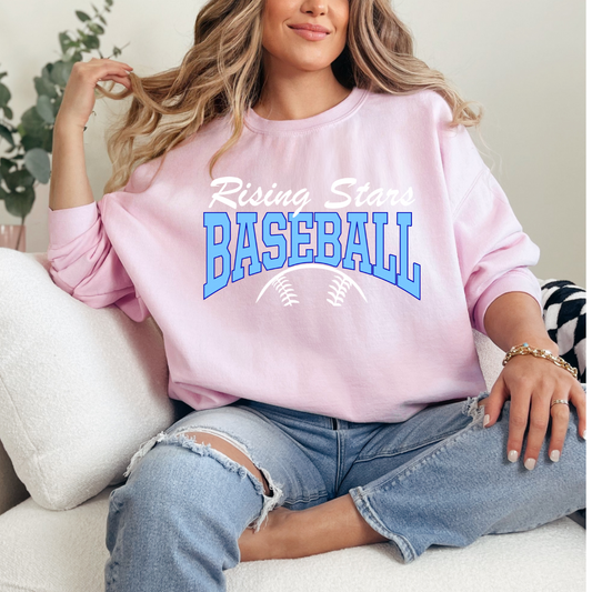 Rising Stars BASEBALL (Light Pink) Sweatshirt