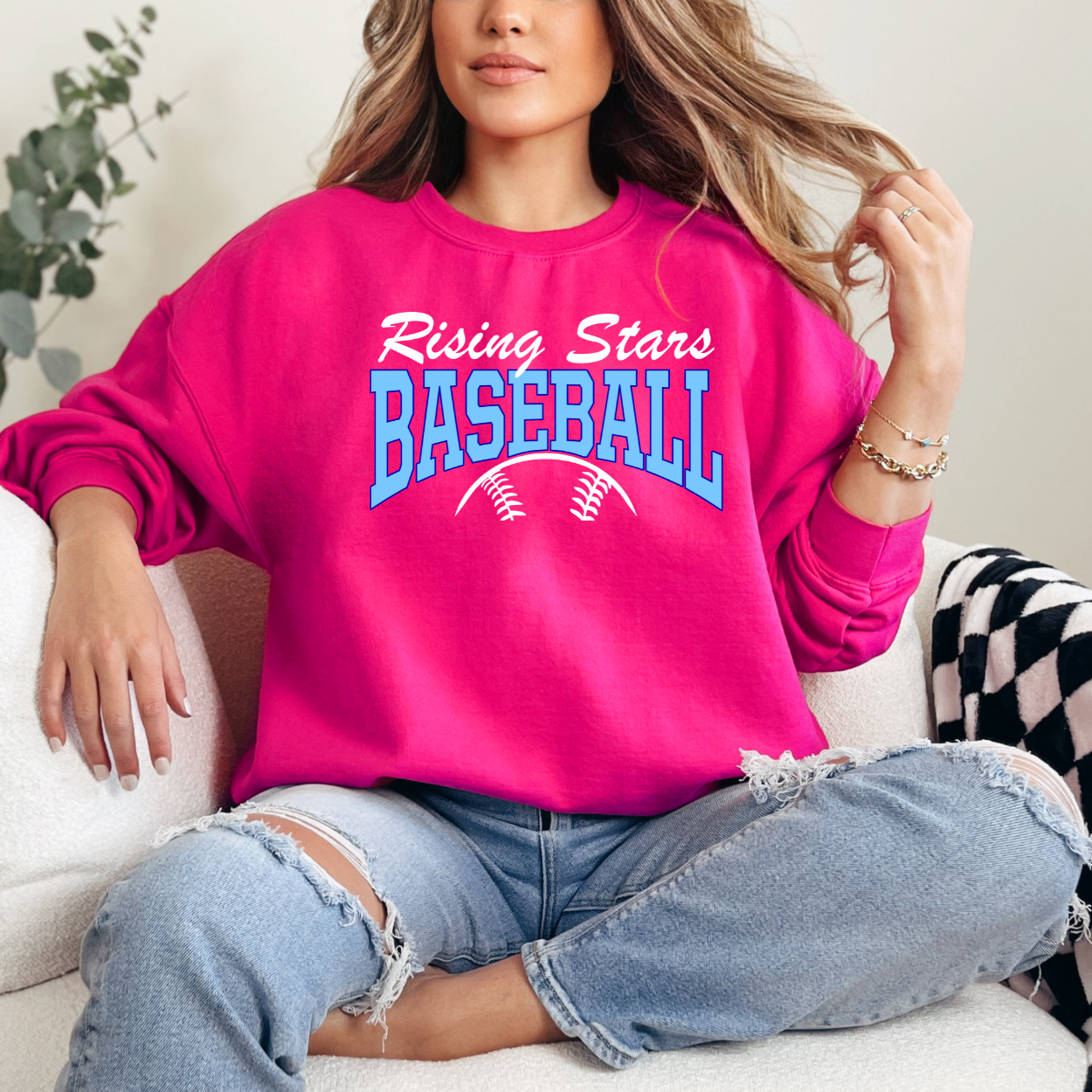 Rising Stars BASEBALL (Heliconia) Sweatshirt