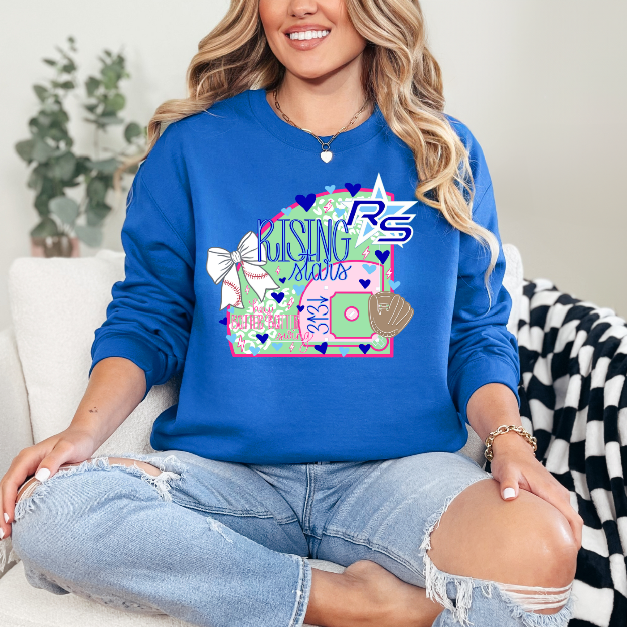 RS Bow (Royal Blue) Sweatshirt