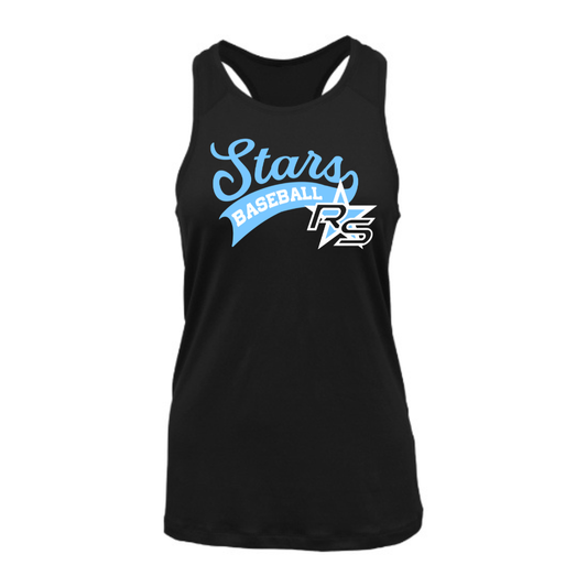 Rising Stars Swoosh (Black) Racerback Tank Top