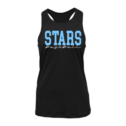 STARS baseball (Black) Racerback Tank Top