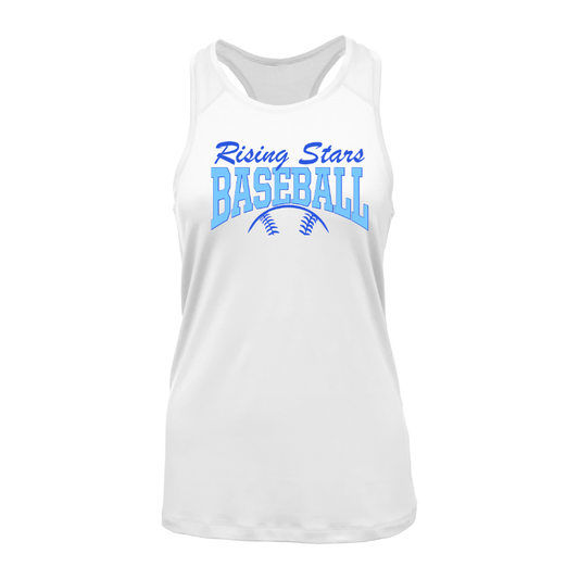 Rising Stars BASEBALL (White) Racerback Tank Top