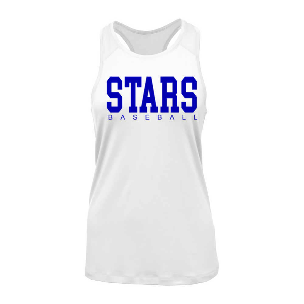 STARS Baseball (White) Racerback Tank Top