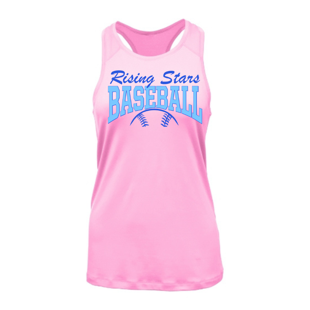 Rising Stars BASEBALL (Pink) Racerback Tank Top