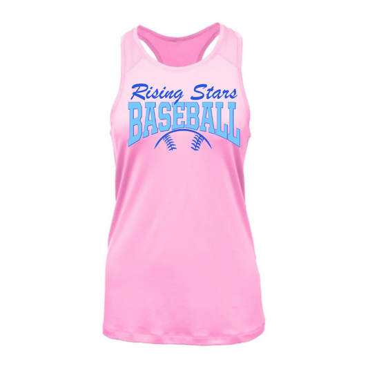 Rising Stars BASEBALL (Pink) Racerback Tank Top
