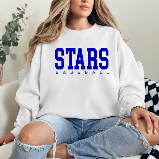 STARS BASEBALL (White) Sweatshirt