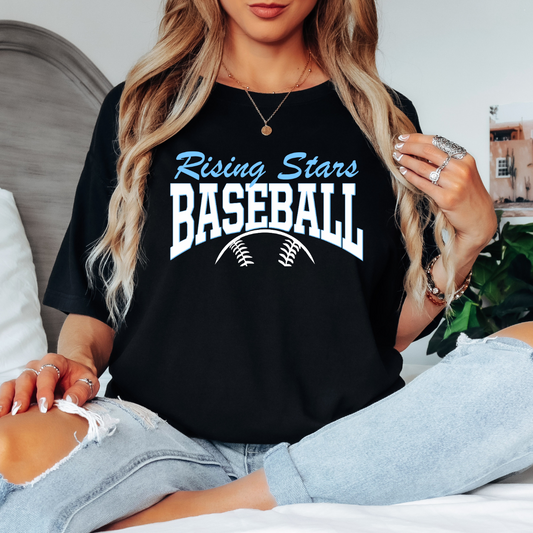 Rising Stars BASEBALL White (Black) T-shirt