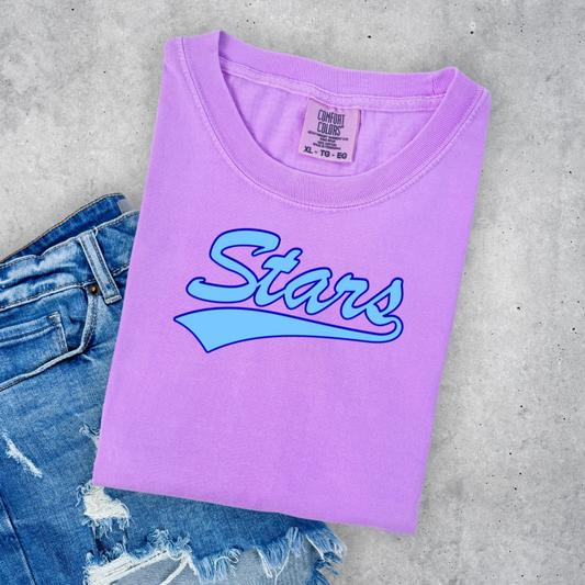 Stars Swoosh (Neon Violet)T-shirt